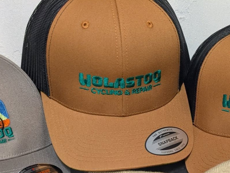 Mesh Trucker Hat - Wolastoq Cycling & Repair Logo